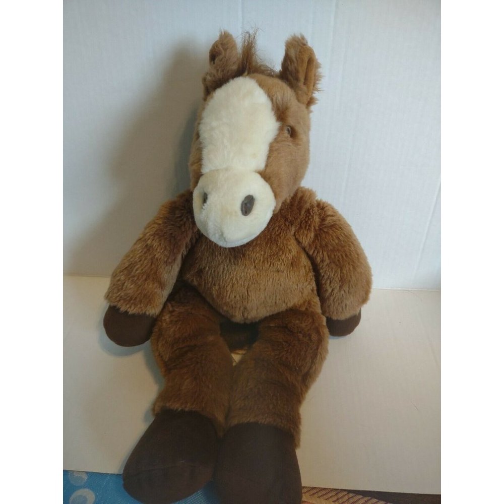 Build a Bear Plush Floppy Pony *RETIRED* BAB brown white stuffed animal Horse - Picture 1 of 4